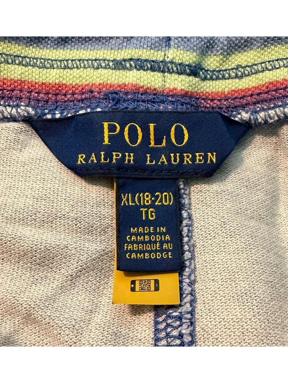 Polo Ralph Lauren Boys Striped Cotton Mesh Shorts - Size XL (18-20) EUC